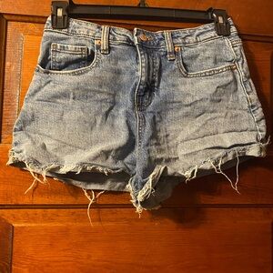 Wild Fable Medium Blue Frayed Hem Jean Shorts